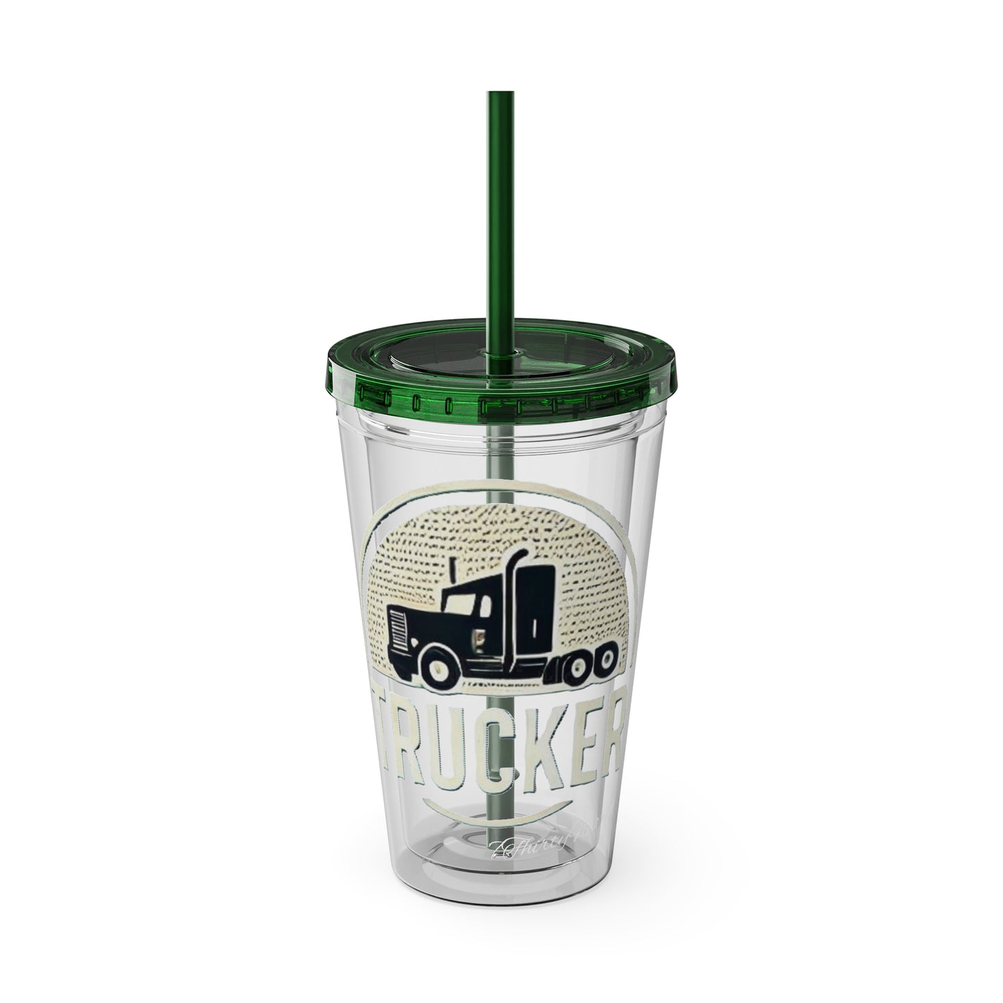 Trucker Sunsplash Tumbler: Sip in Style, Wherever You Go! ππΉ
