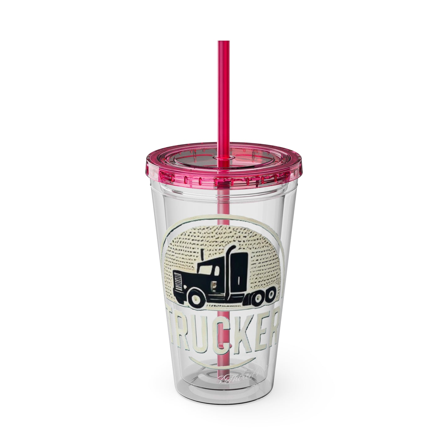 Trucker Sunsplash Tumbler: Sip in Style, Wherever You Go! ππΉ