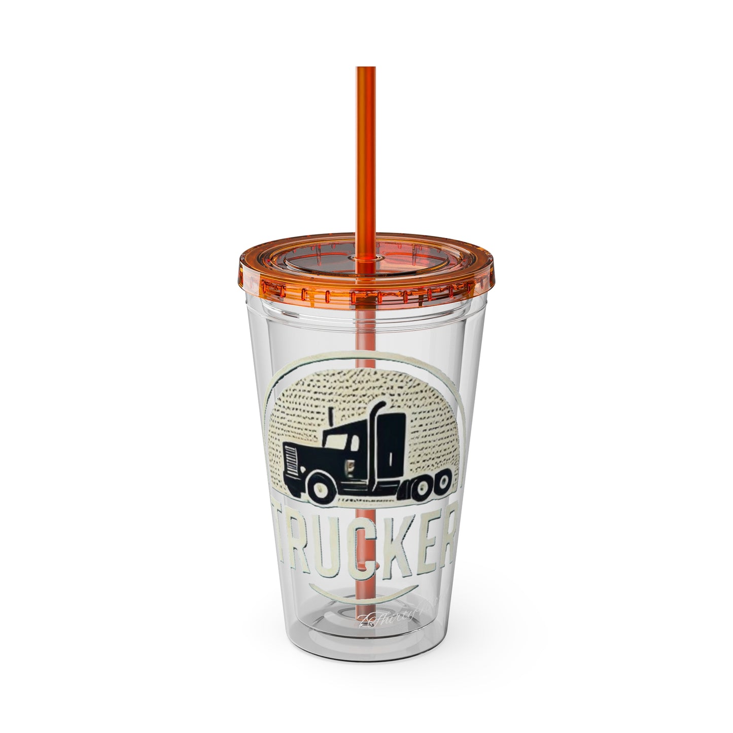 Trucker Sunsplash Tumbler: Sip in Style, Wherever You Go! ππΉ