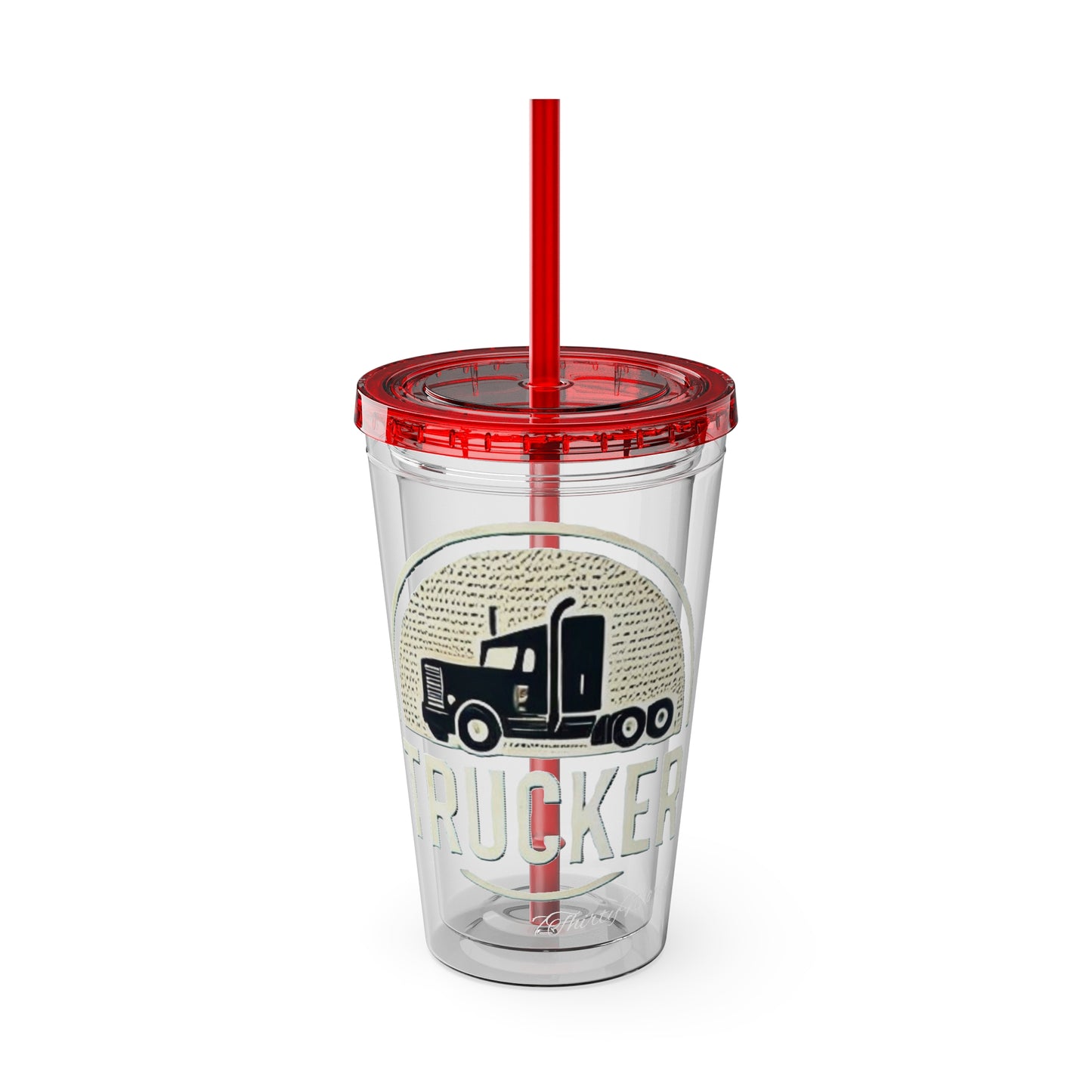 Trucker Sunsplash Tumbler: Sip in Style, Wherever You Go! ππΉ
