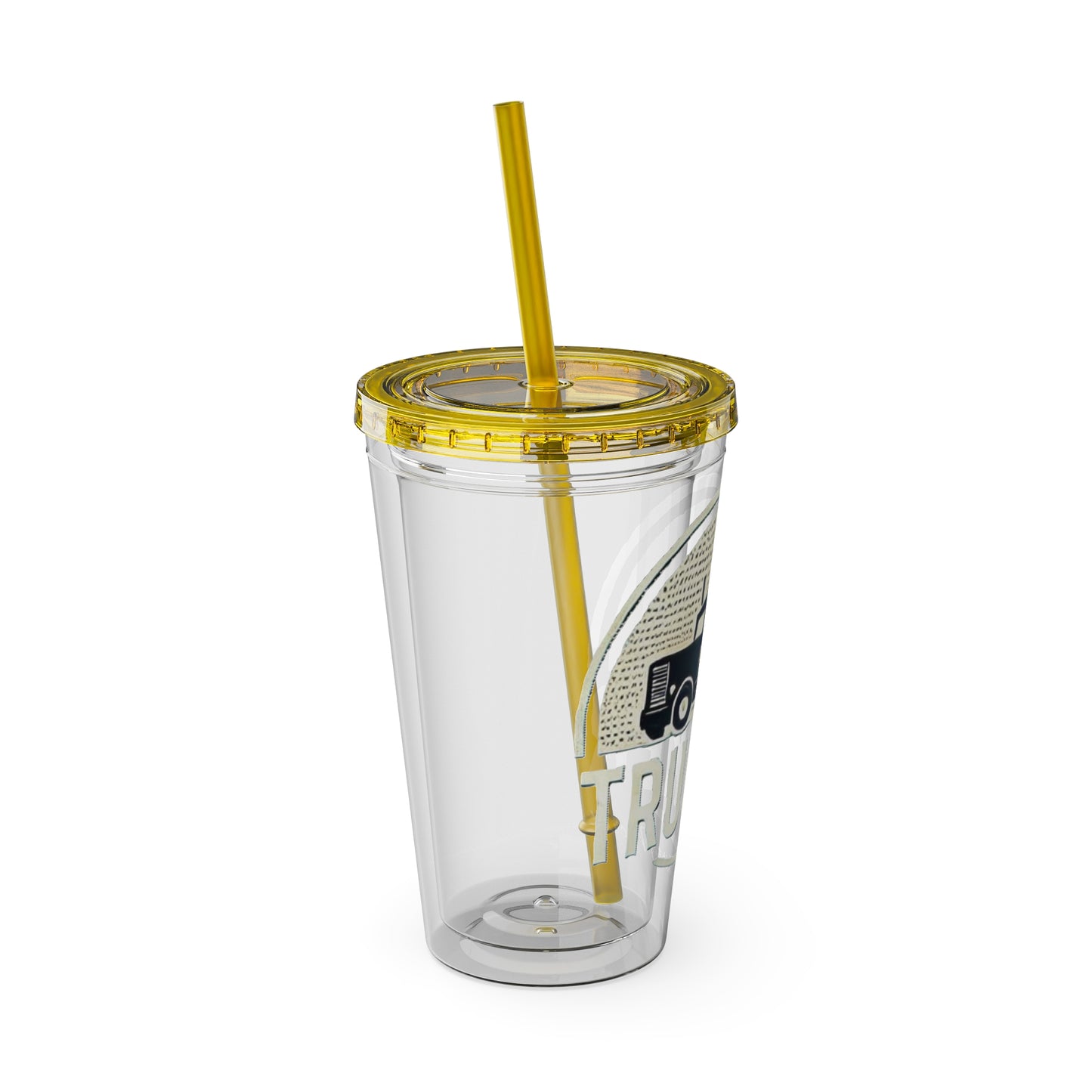 Trucker Sunsplash Tumbler: Sip in Style, Wherever You Go! ππΉ