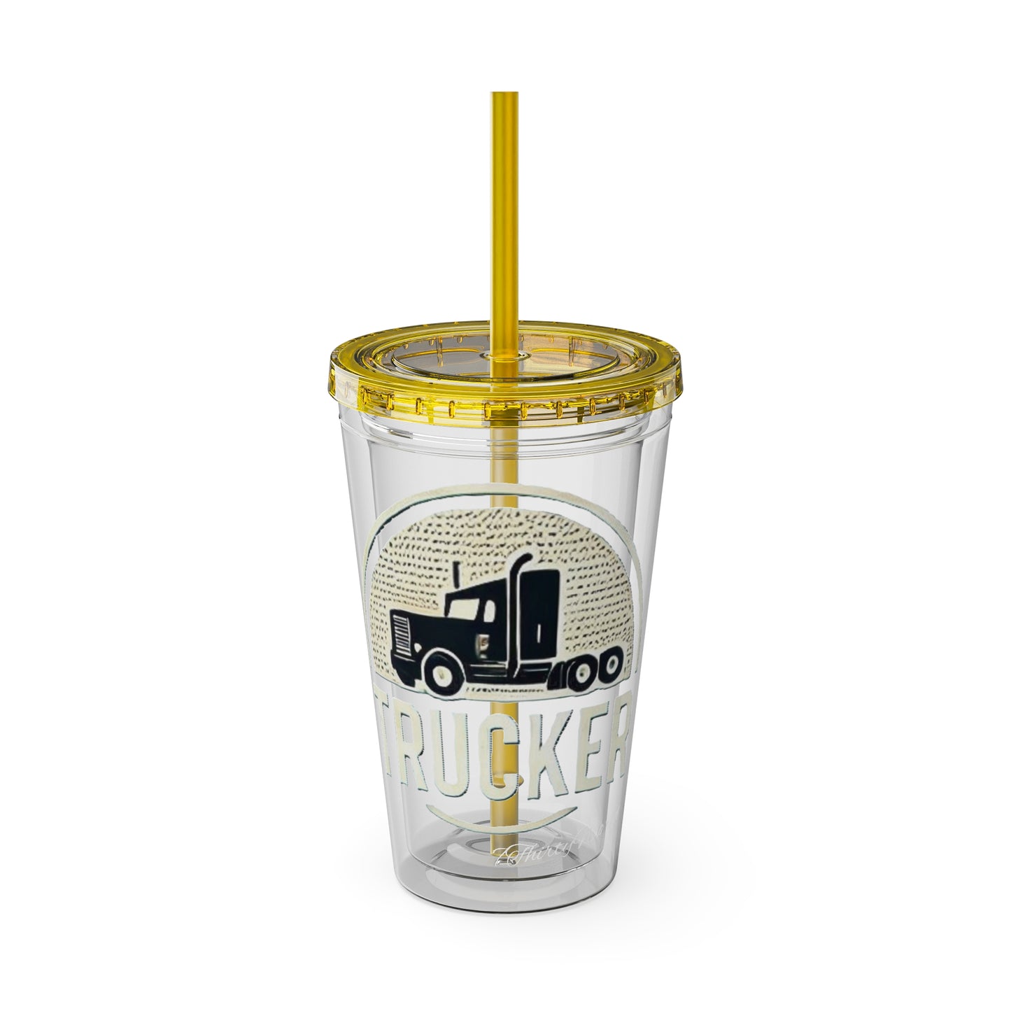 Trucker Sunsplash Tumbler: Sip in Style, Wherever You Go! ππΉ