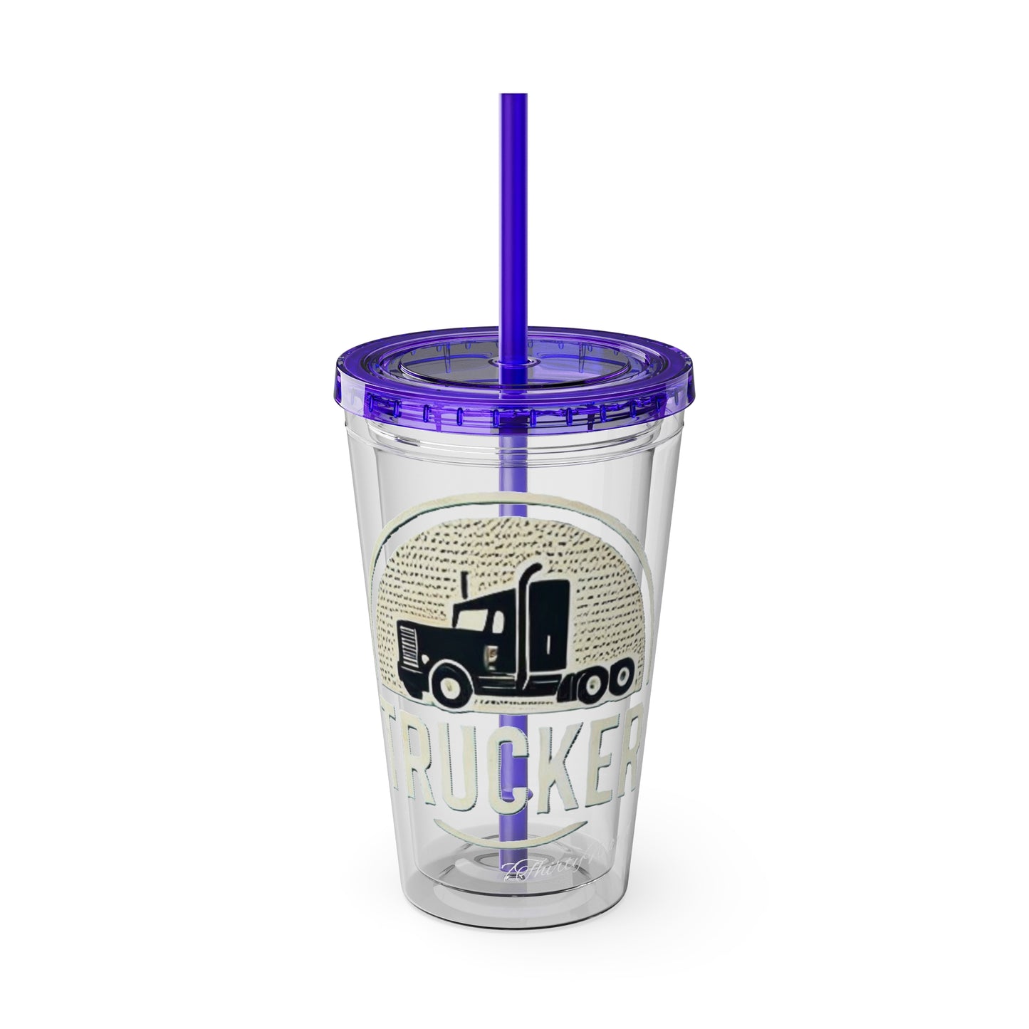 Trucker Sunsplash Tumbler: Sip in Style, Wherever You Go! ππΉ
