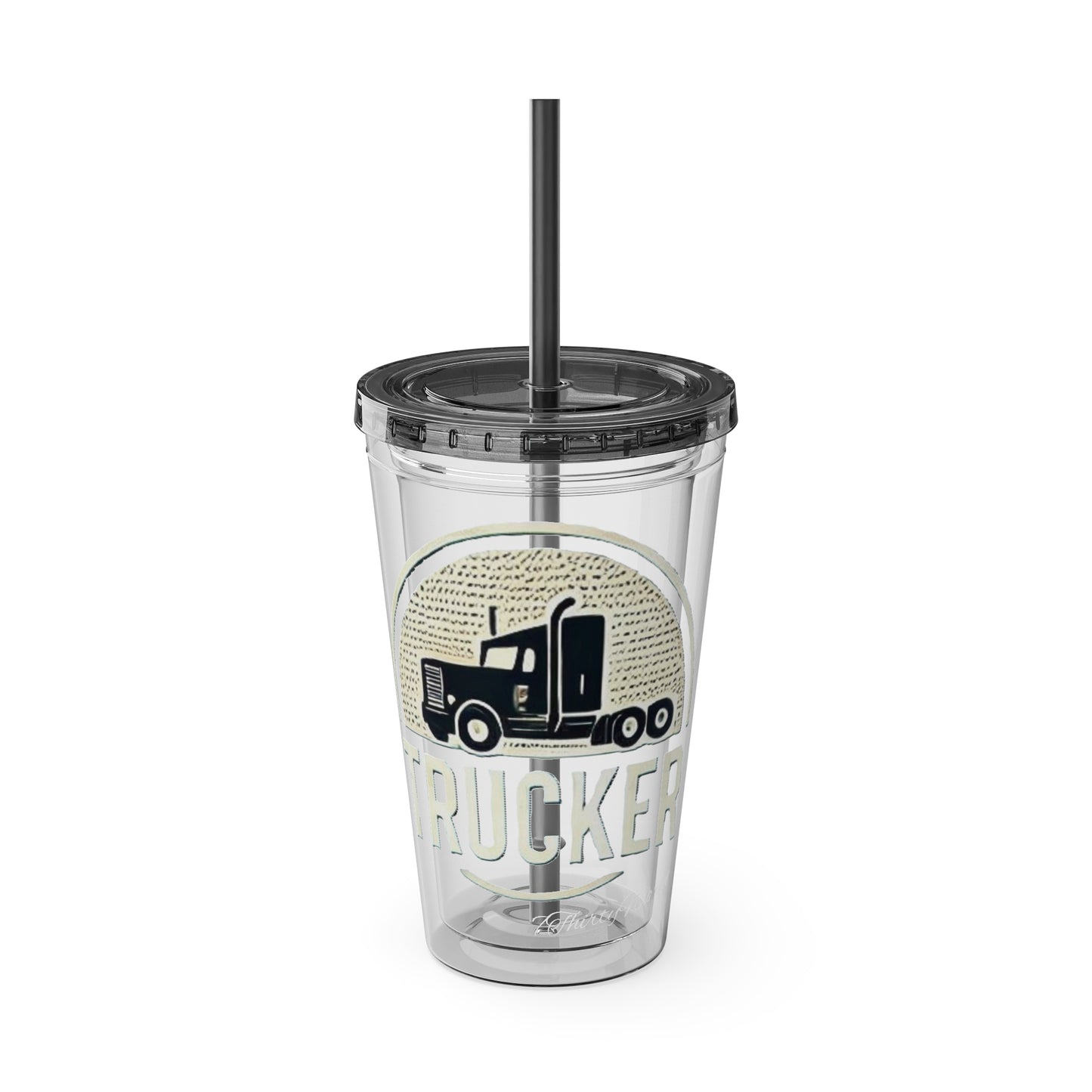 Trucker Sunsplash Tumbler: Sip in Style, Wherever You Go! ππΉ