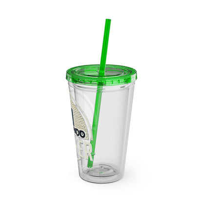 Trucker Sunsplash Tumbler: Sip in Style, Wherever You Go! 🌞🍹