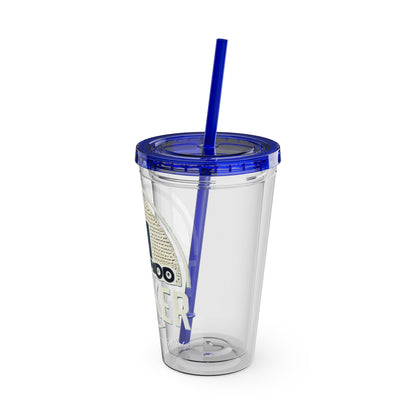 Trucker Sunsplash Tumbler: Sip in Style, Wherever You Go! 🌞🍹