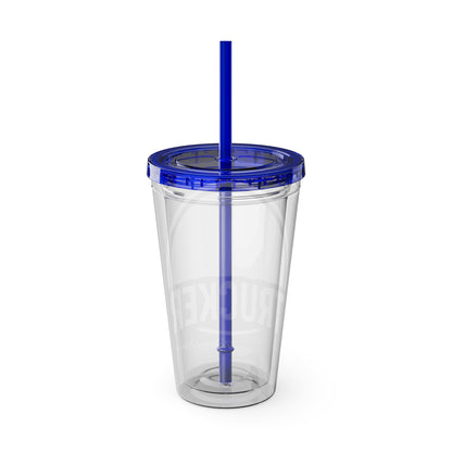 Trucker Sunsplash Tumbler: Sip in Style, Wherever You Go! 🌞🍹