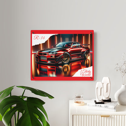 Neon Dreams R34 #1 Acrylic Wall Art Panel