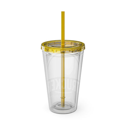 Trucker Sunsplash Tumbler: Sip in Style, Wherever You Go! 🌞🍹