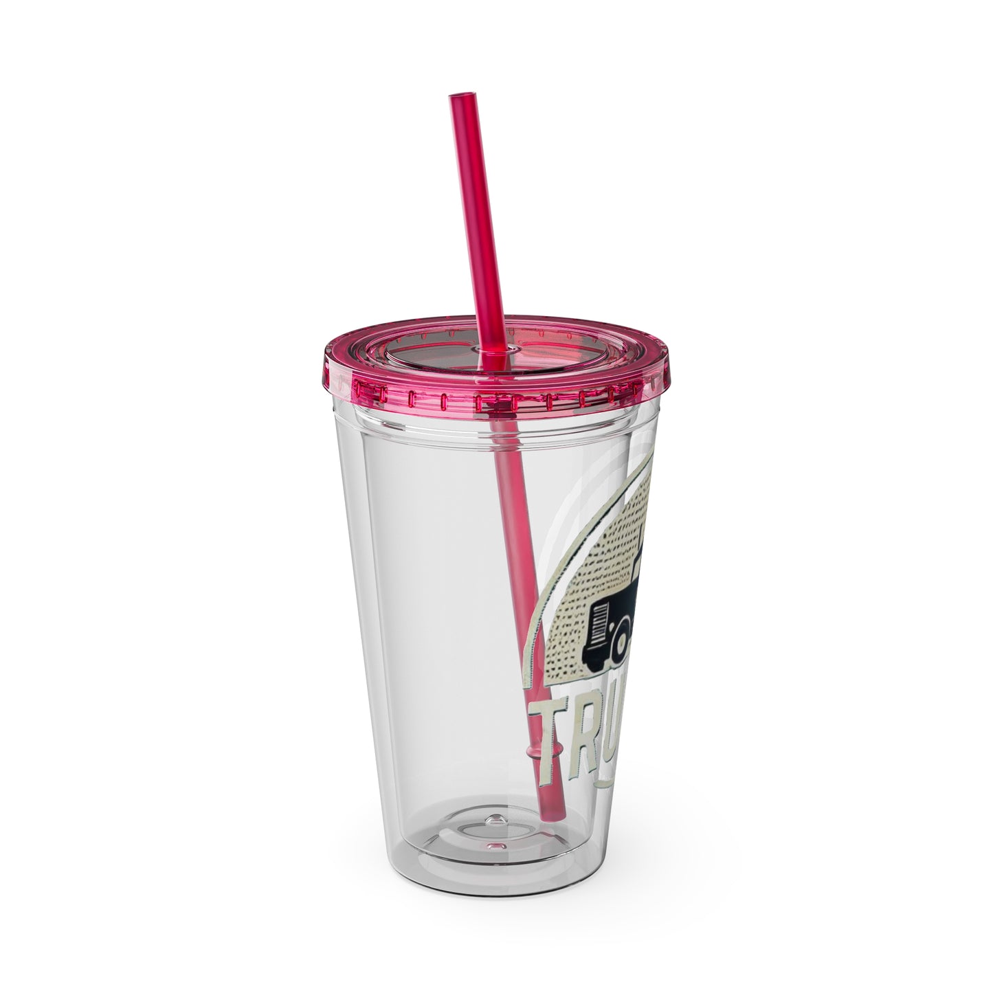 Trucker Sunsplash Tumbler: Sip in Style, Wherever You Go! 🌞🍹