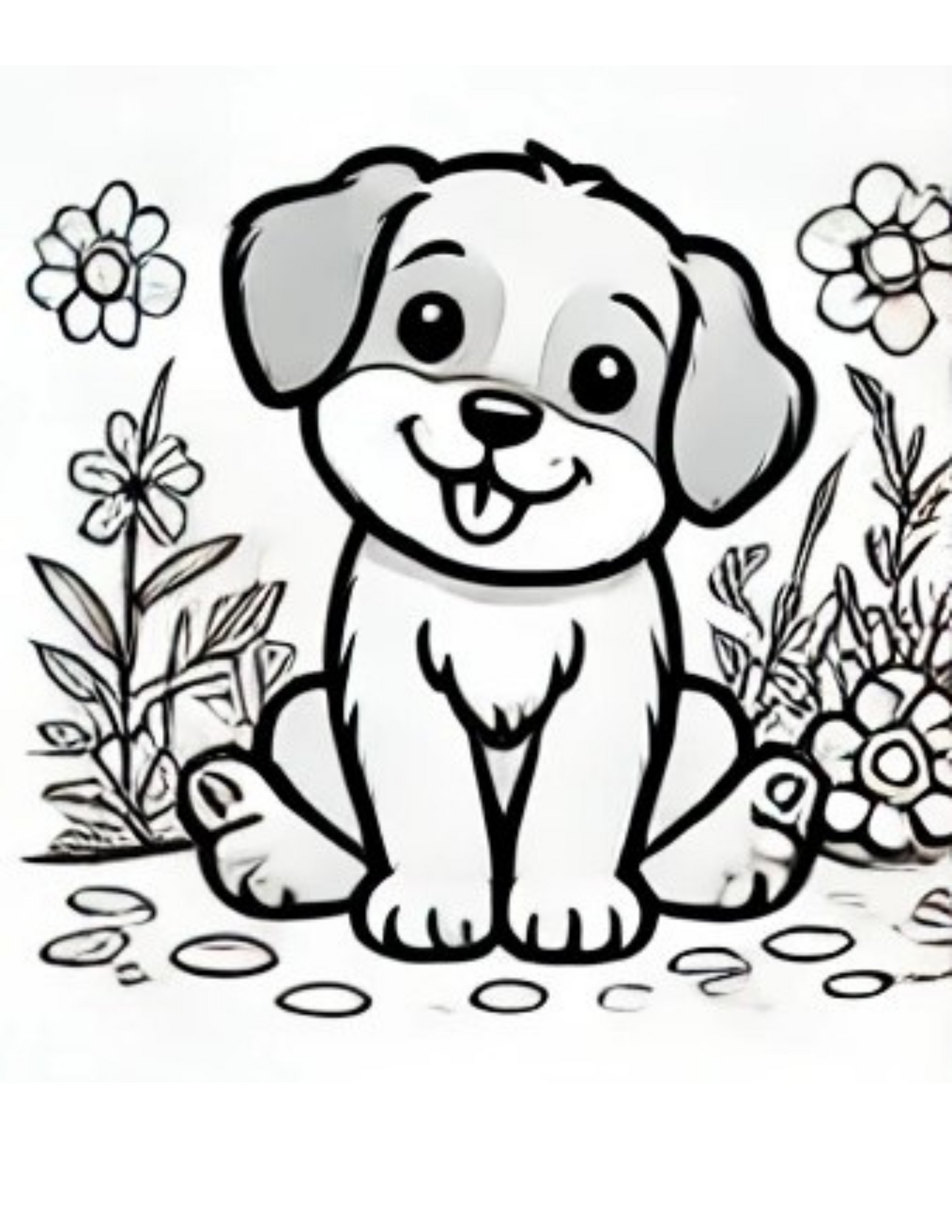 "Playful Puppy" Digital Download Coloring Book! 🐾🎨