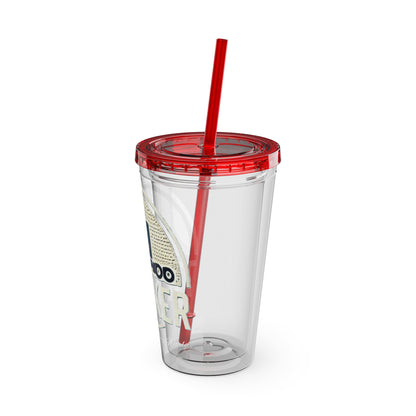 Trucker Sunsplash Tumbler: Sip in Style, Wherever You Go! 🌞🍹