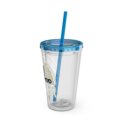 Trucker Sunsplash Tumbler: Sip in Style, Wherever You Go! 🌞🍹