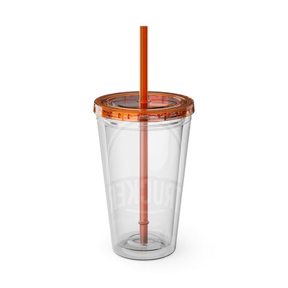 Trucker Sunsplash Tumbler: Sip in Style, Wherever You Go! 🌞🍹