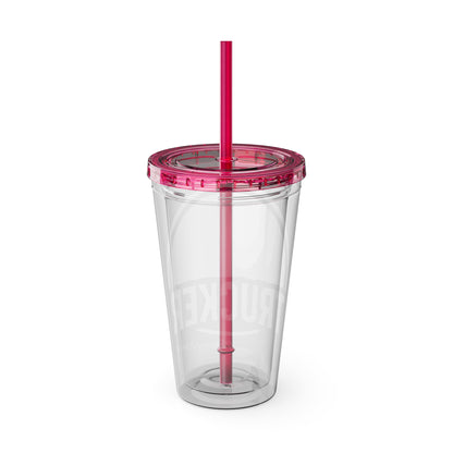 Trucker Sunsplash Tumbler: Sip in Style, Wherever You Go! 🌞🍹