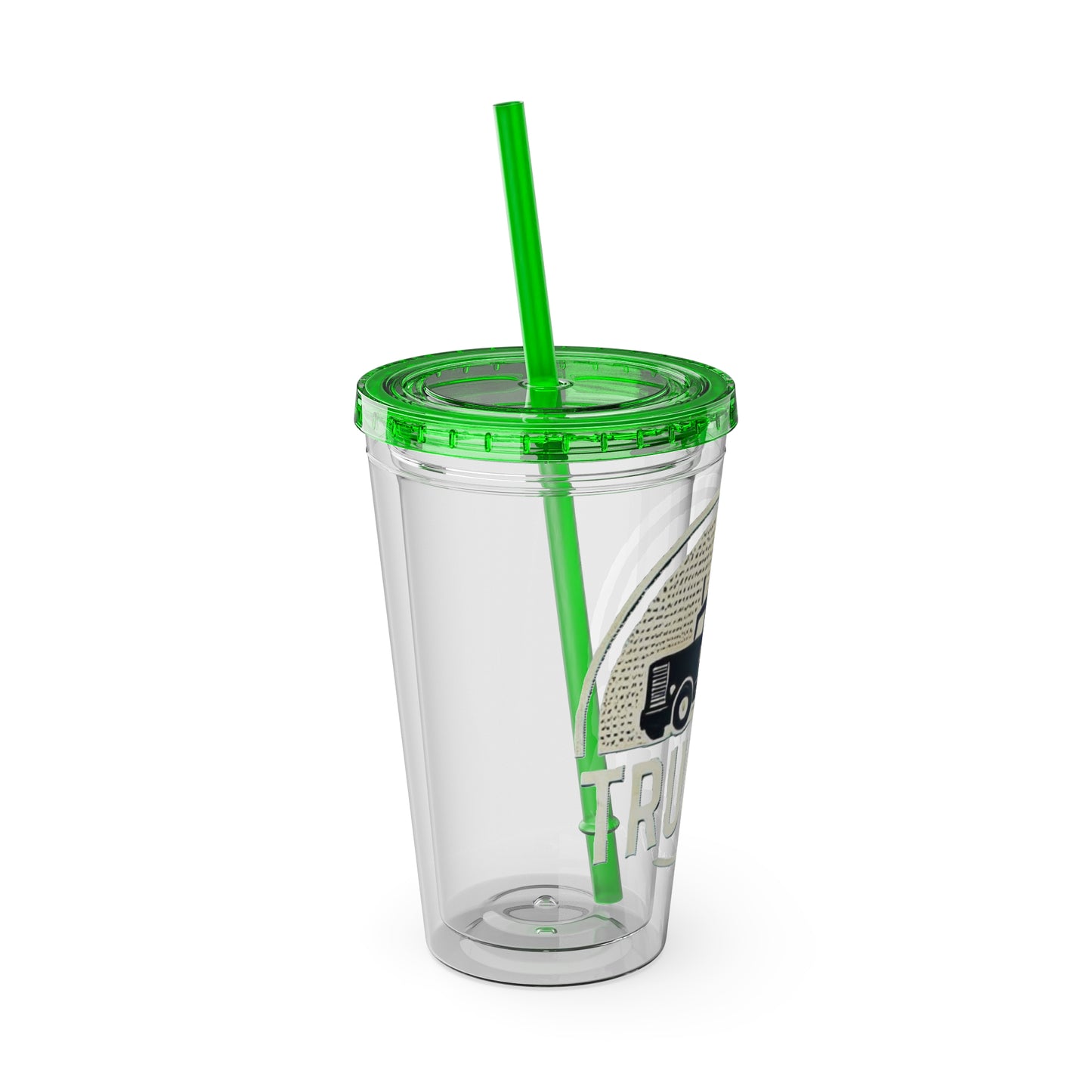 Trucker Sunsplash Tumbler: Sip in Style, Wherever You Go! 🌞🍹