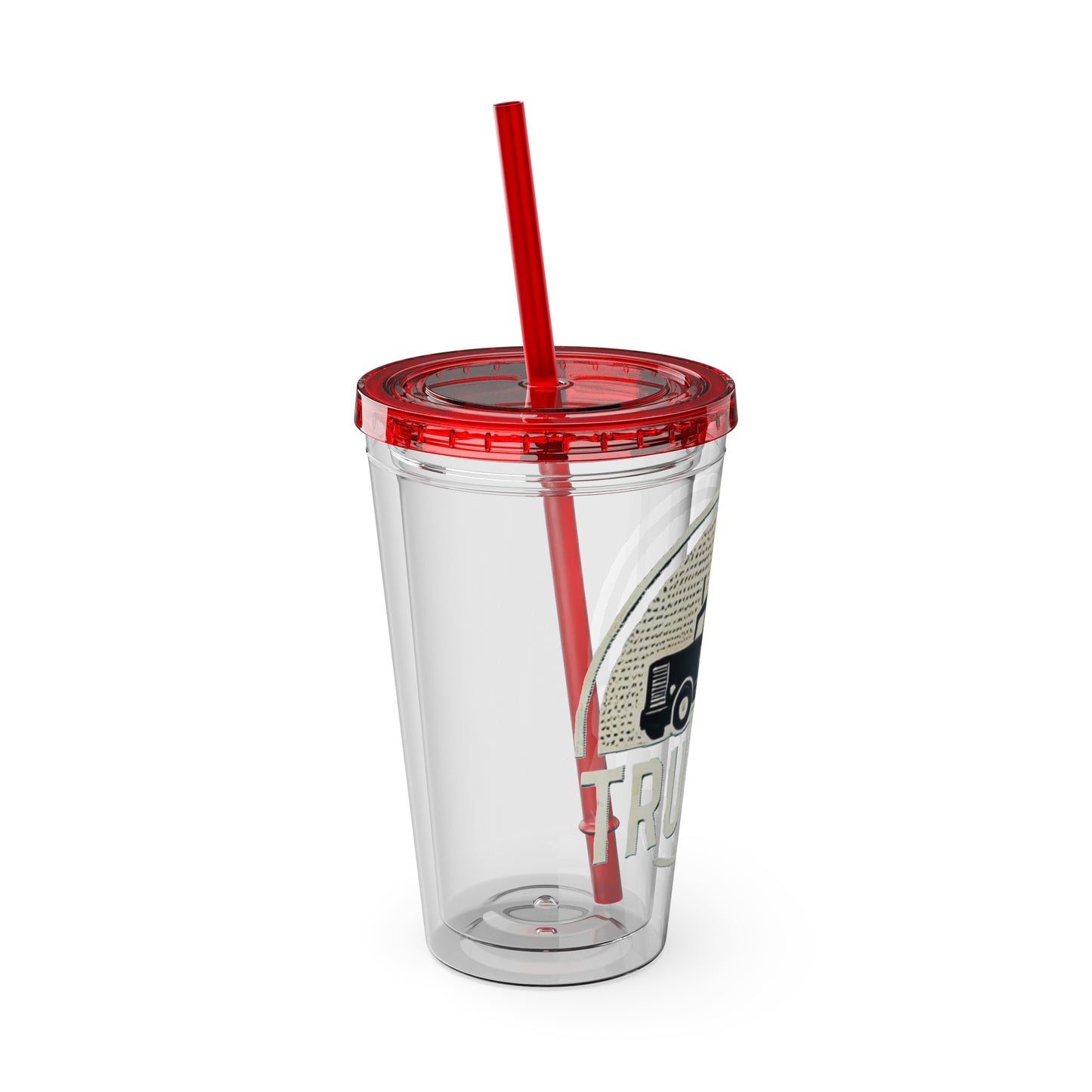 Trucker Sunsplash Tumbler: Sip in Style, Wherever You Go! 🌞🍹