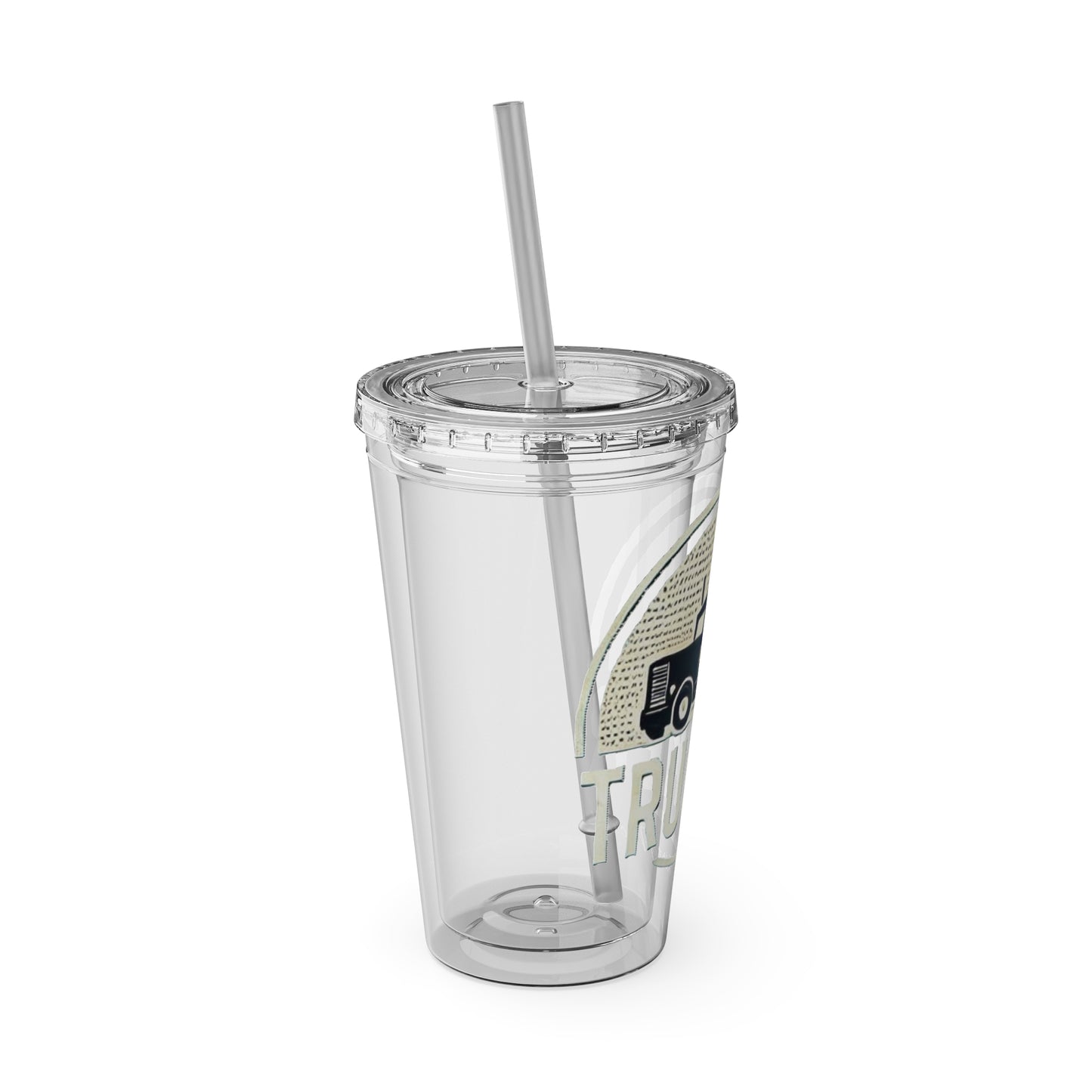 Trucker Sunsplash Tumbler: Sip in Style, Wherever You Go! 🌞🍹