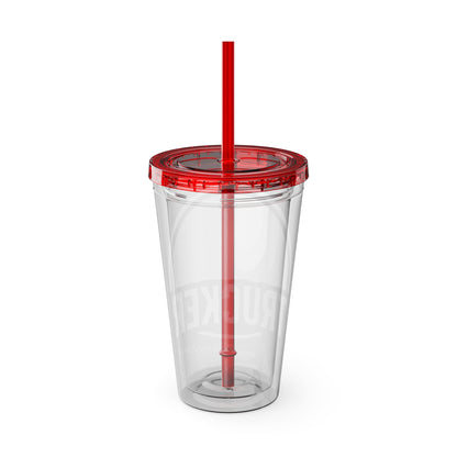 Trucker Sunsplash Tumbler: Sip in Style, Wherever You Go! 🌞🍹