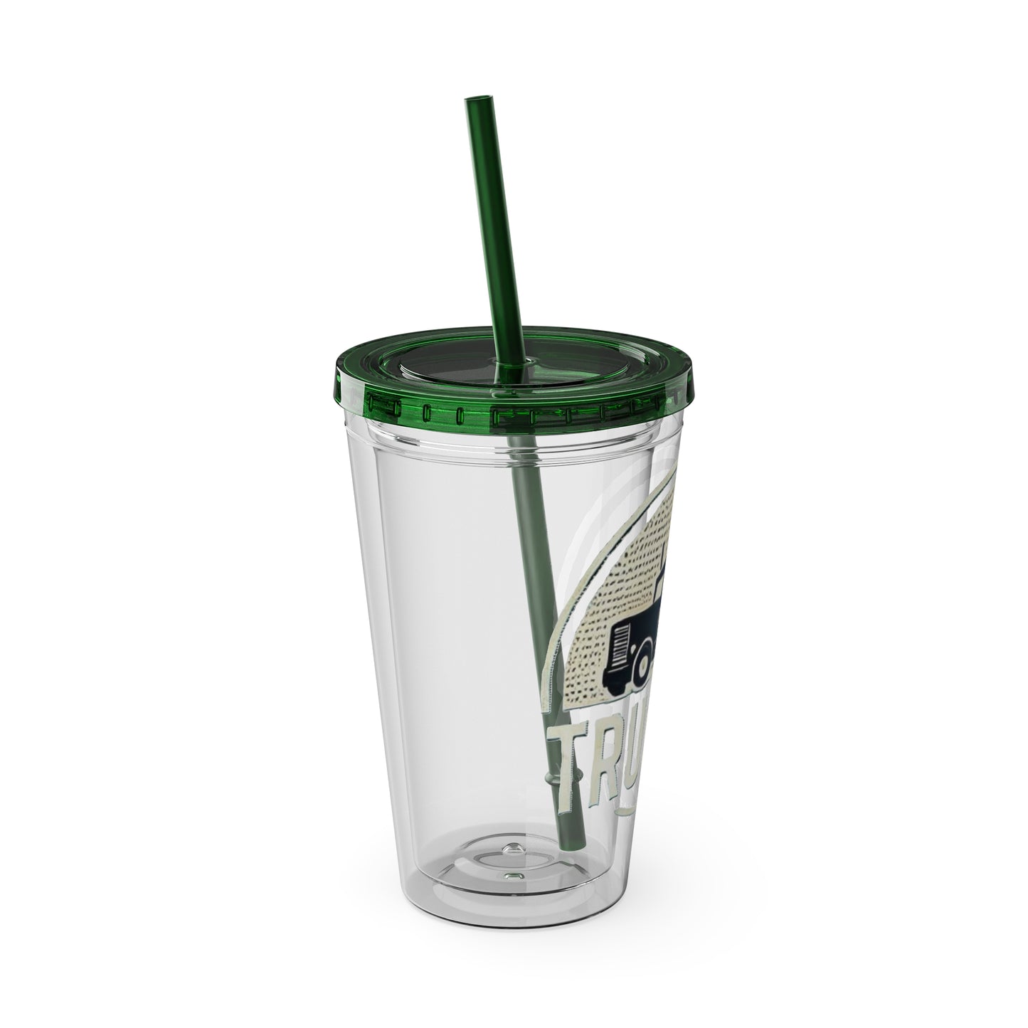 Trucker Sunsplash Tumbler: Sip in Style, Wherever You Go! 🌞🍹