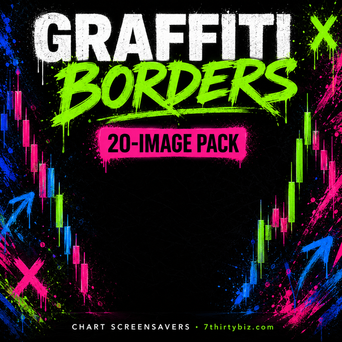 The Trader's Vault — all 9 chart screensaver packs, 180 designs