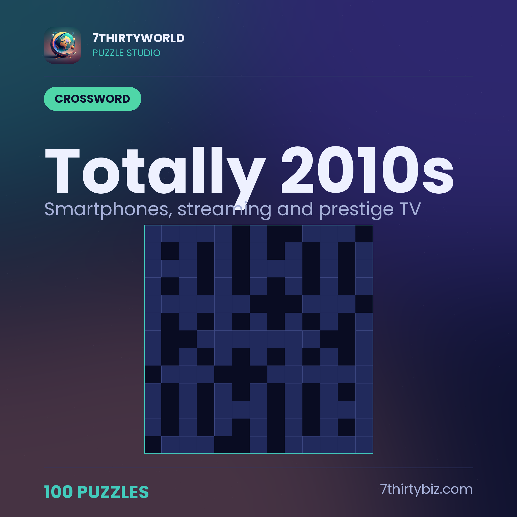 Totally 2010s 100 crossword puzzles — a Puzzle Studio pack