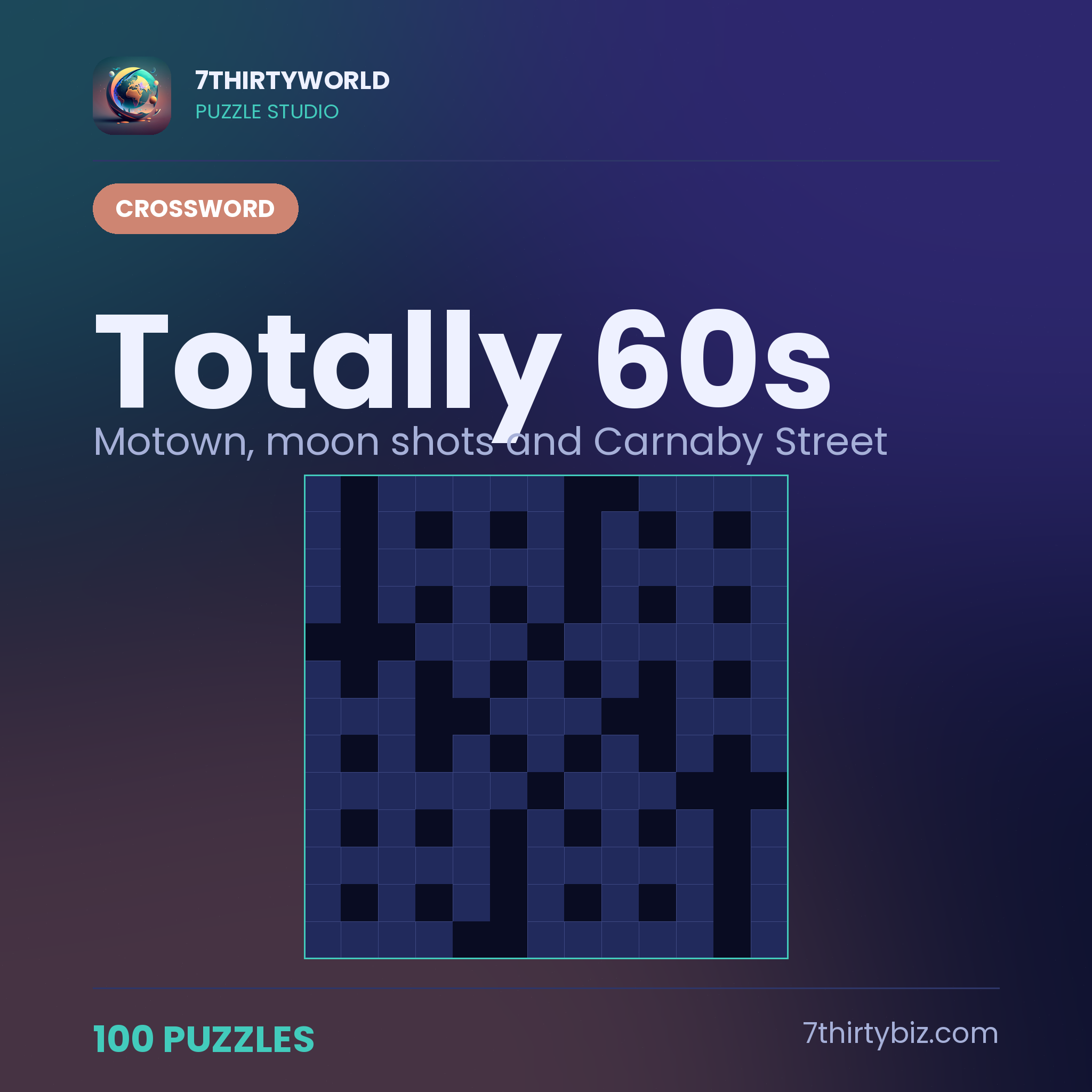 Totally 60s 100 crossword puzzles — a Puzzle Studio pack