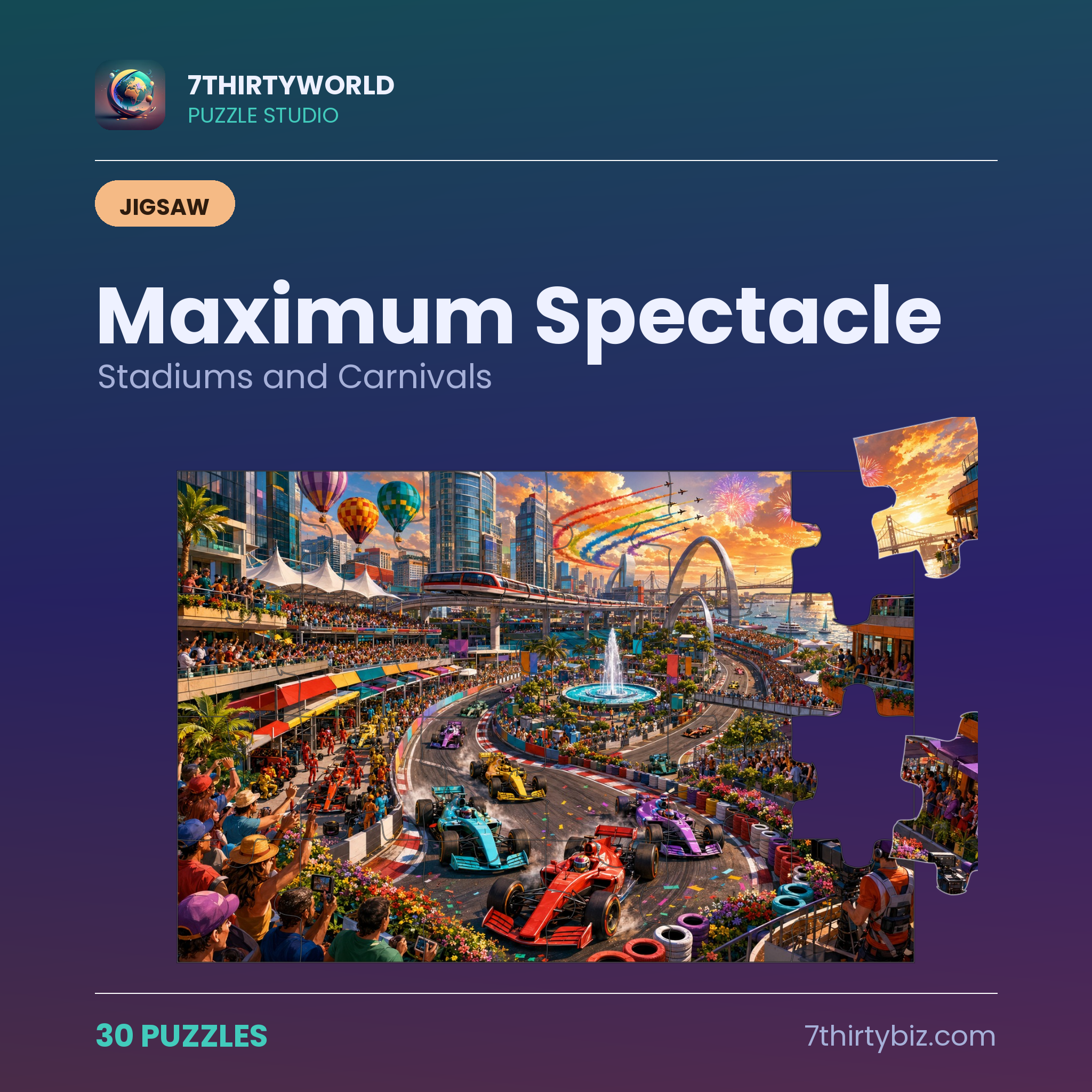 Maximum spectacle 30 jigsaw puzzles — a Puzzle Studio pack