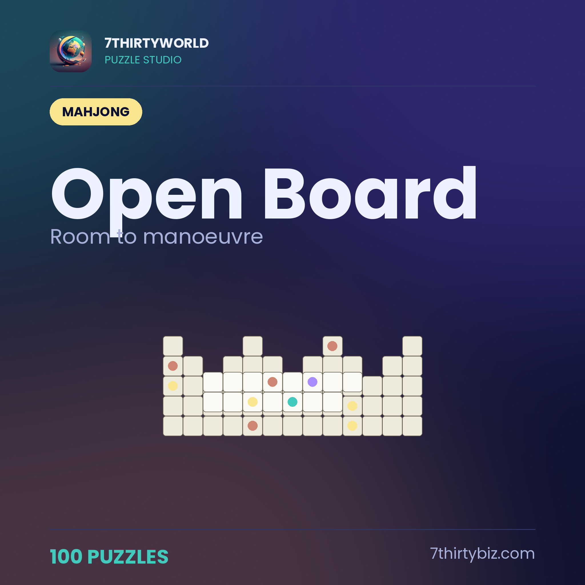 Open board 100 emoji mahjong boards — a Puzzle Studio pack
