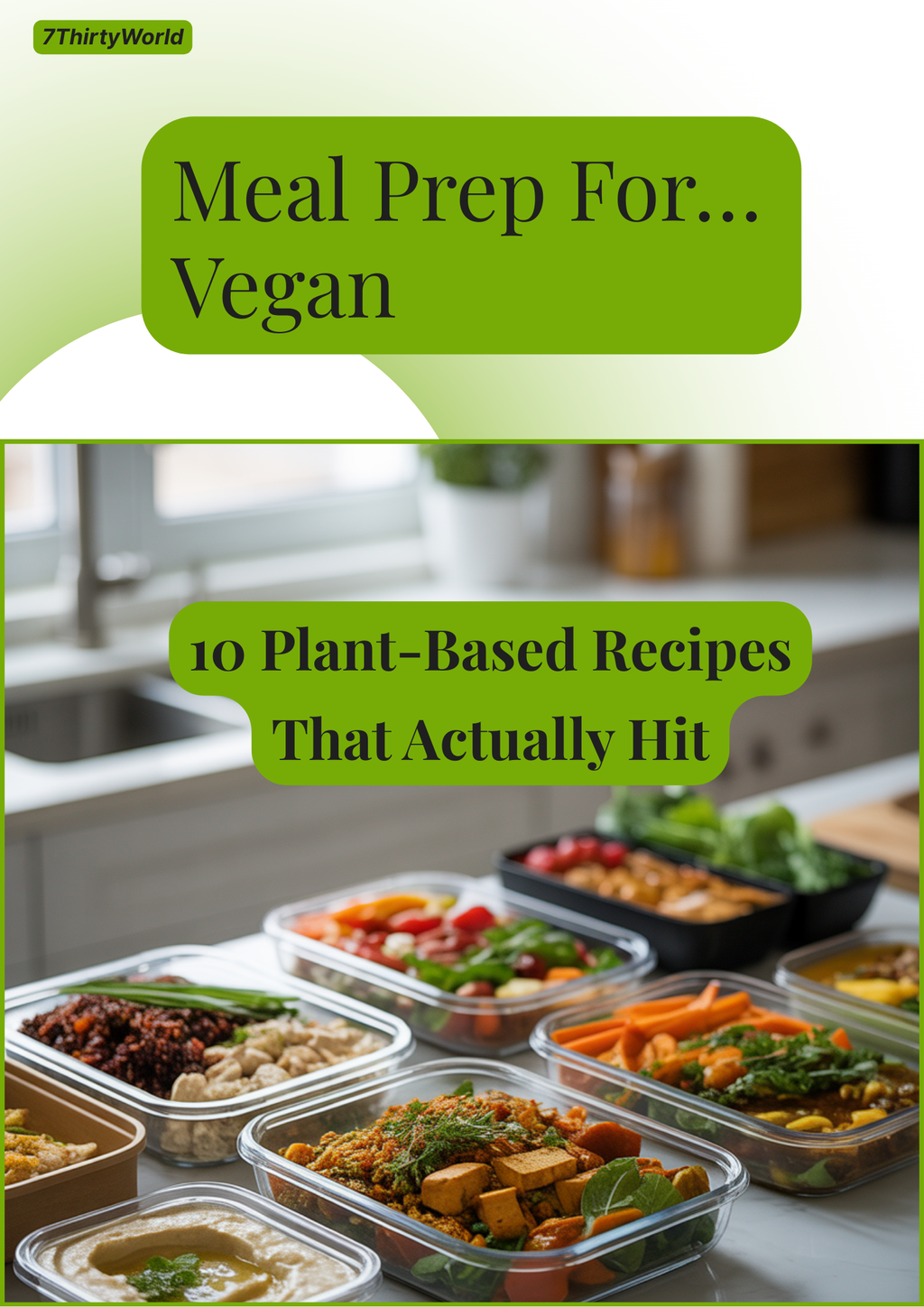 Meal Prep for Vegans – 10 Easy Plant-Based Meal Prep Recipes | Digital Download Guide | Healthy Vegan Meal Plan PDF