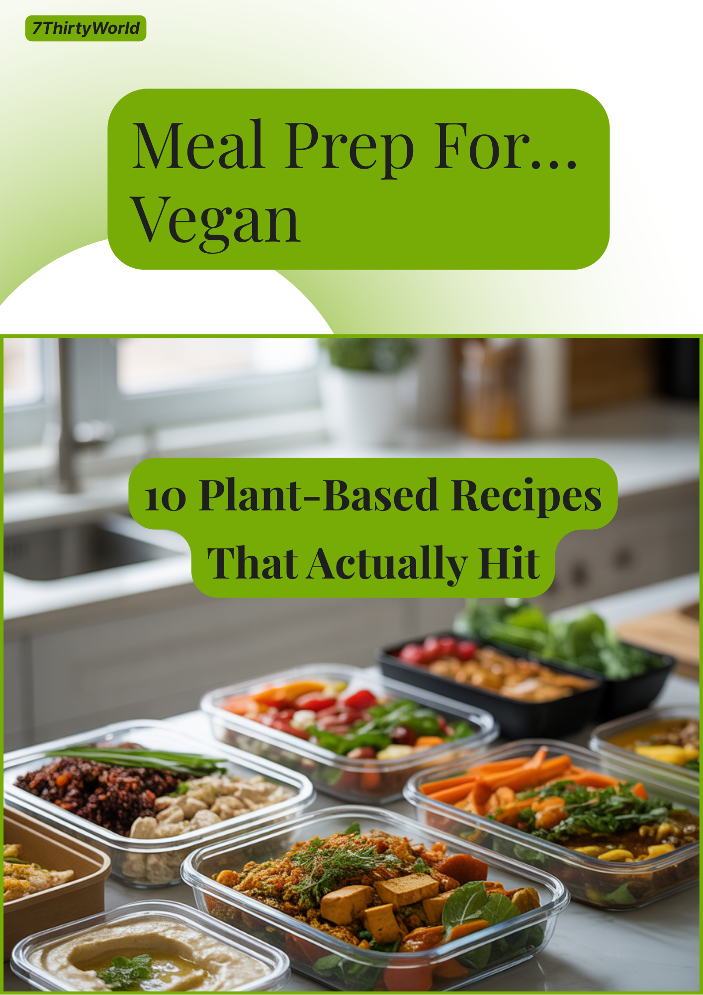 Meal Prep for Vegans – 10 Easy Plant-Based Meal Prep Recipes | Digital Download Guide | Healthy Vegan Meal Plan PDF