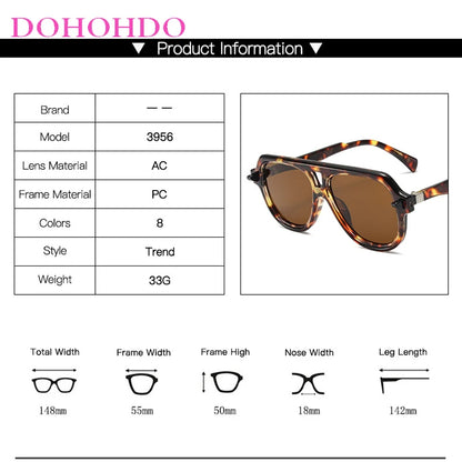 2024 Retro Double Bridges Men Pilot Sunglasses Shades UV400 Fashion Gradient Eyewear Trending Women Rivets Orange Sun Glasses