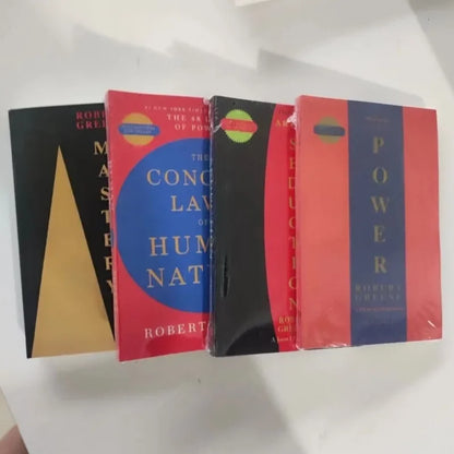 4 BooksSet By Robert Greene The Concise 48 Laws Of Power; The Concise Laws of Human Nature; The Art of Seduction & Mastery: War