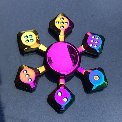 Fidget Spinner Metal Rainbow Spinner Anti-Anxiety Toys for Spinners Focus Relieves Stress