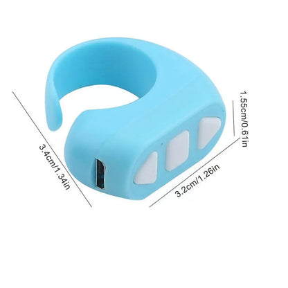 Three-Button Mobile Phone Ring Remote Control with Hands-Free Scrolling