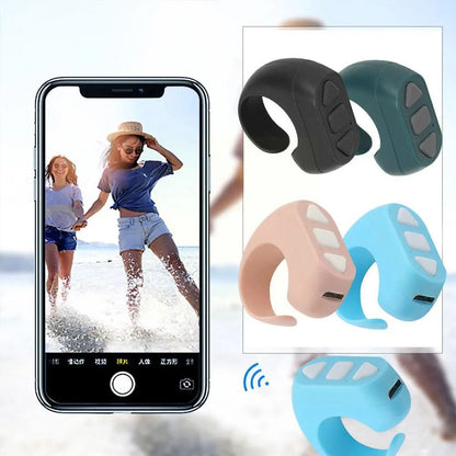 Three-Button Mobile Phone Ring Remote Control with Hands-Free Scrolling