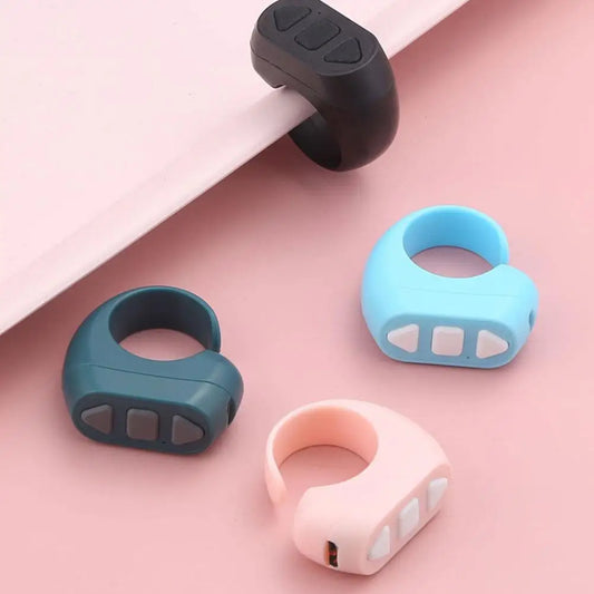 Three-Button Mobile Phone Ring Remote Control with Hands-Free Scrolling