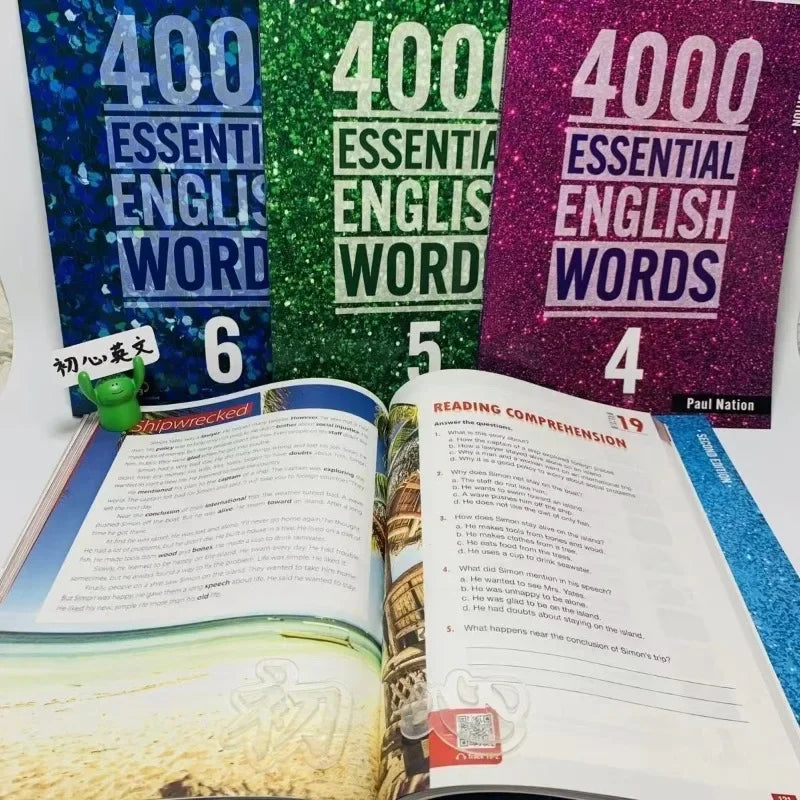 6 Books/Set New 4000 Essential English Words 1 - 6 Core Vocabulary Textbook for The Elementary Examination Books