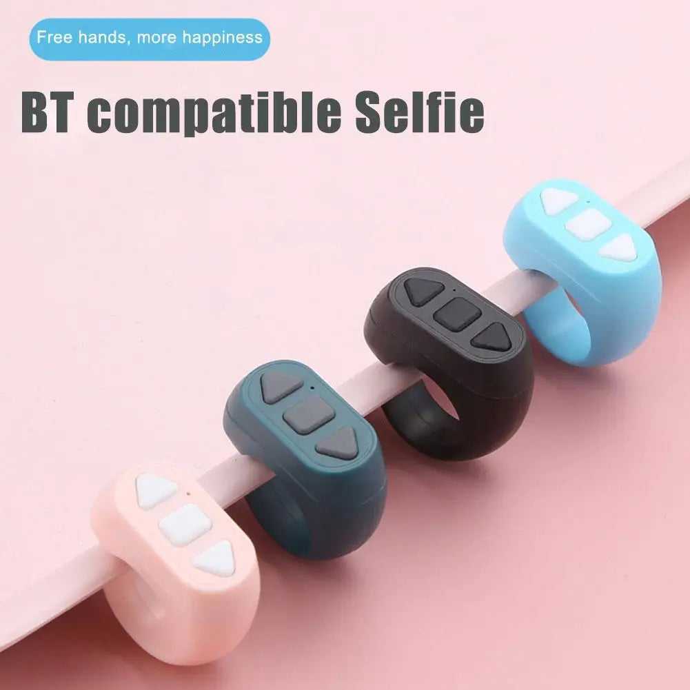 Three-Button Mobile Phone Ring Remote Control with Hands-Free Scrolling