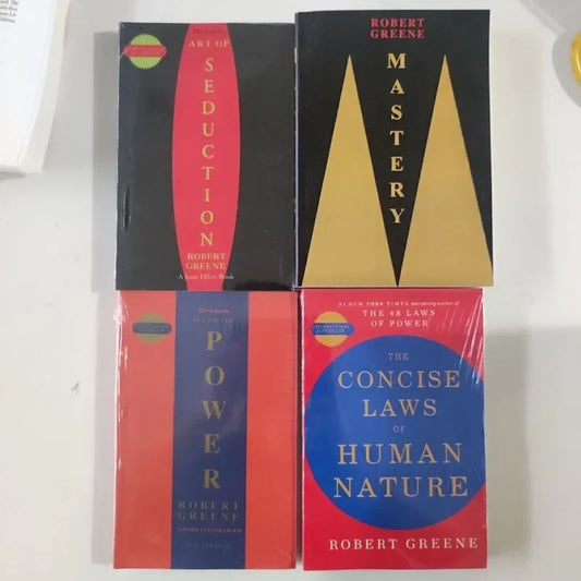 4 BooksSet By Robert Greene The Concise 48 Laws Of Power; The Concise Laws of Human Nature; The Art of Seduction & Mastery: War