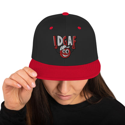 7ThirtyWorld "IDGAF" Snapback Hat red/white logo