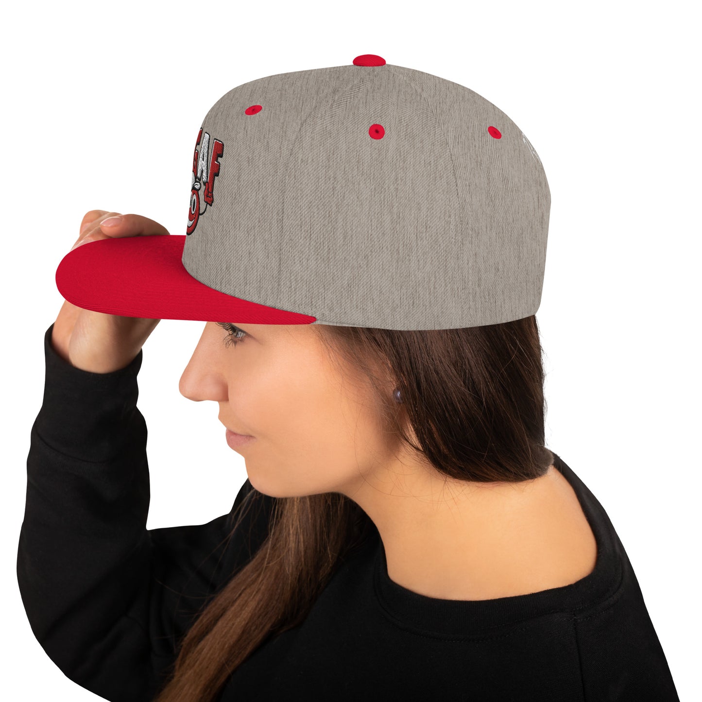 7ThirtyWorld "IDGAF" Snapback Hat red/white logo