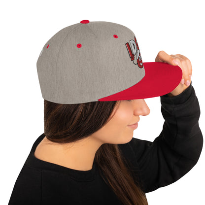 7ThirtyWorld "IDGAF" Snapback Hat red/white logo