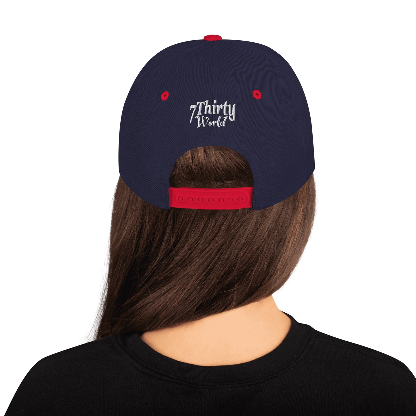 7ThirtyWorld "IDGAF" Snapback Hat red/white logo