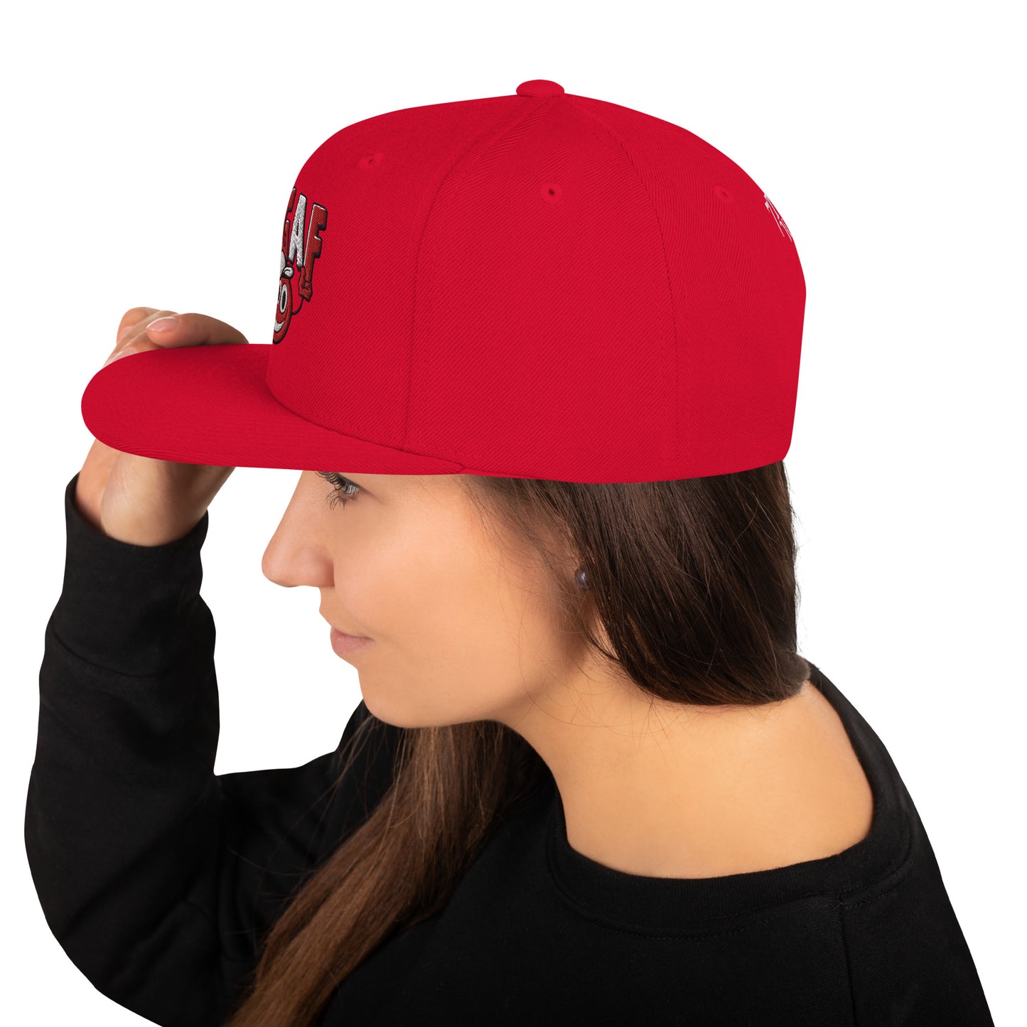 7ThirtyWorld "IDGAF" Snapback Hat red/white logo