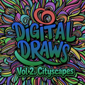 Digital Draws Vol 2. Cityscapes — 25 Coloring Pages