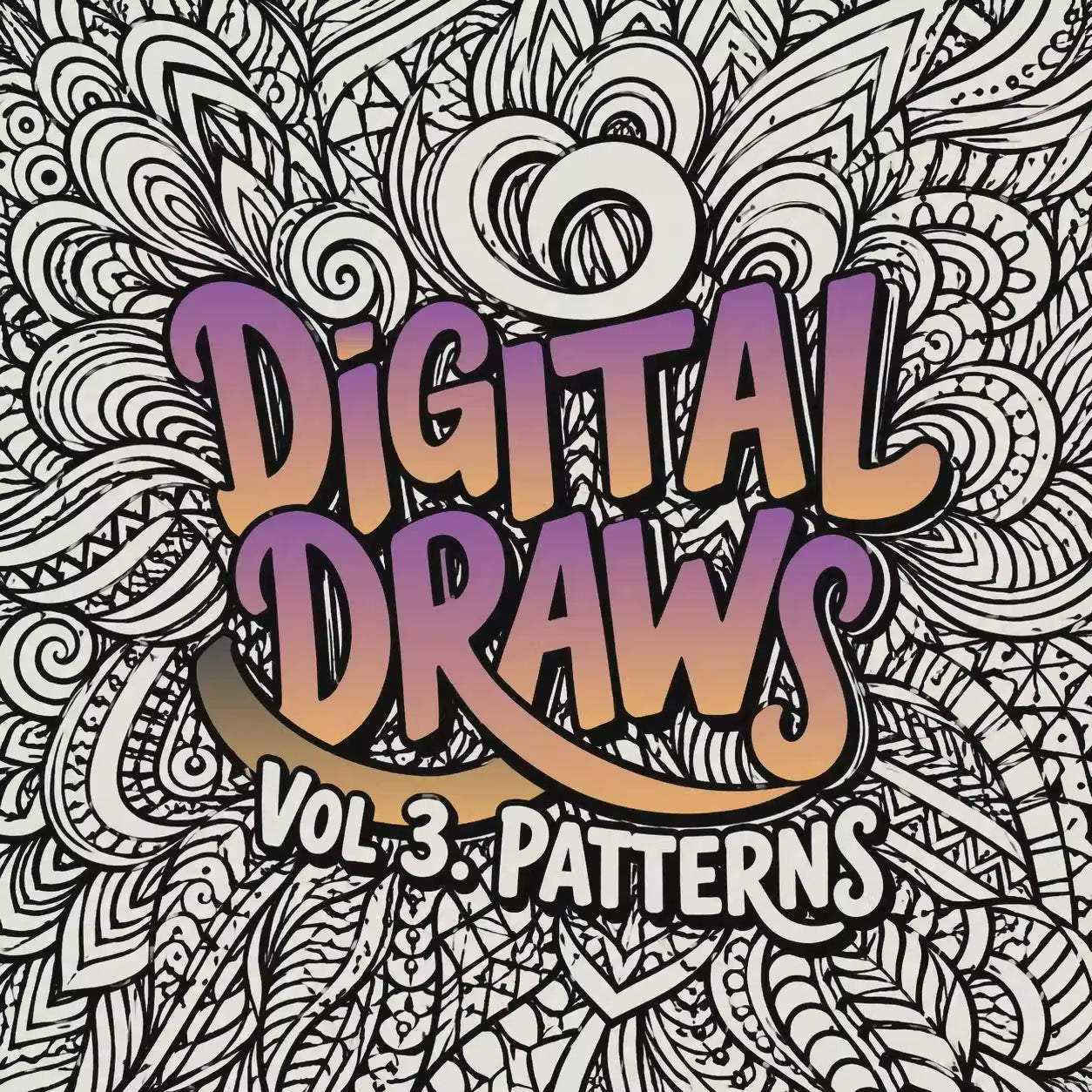 Digital Draws Vol 3. Patterns — 25 Coloring Pages