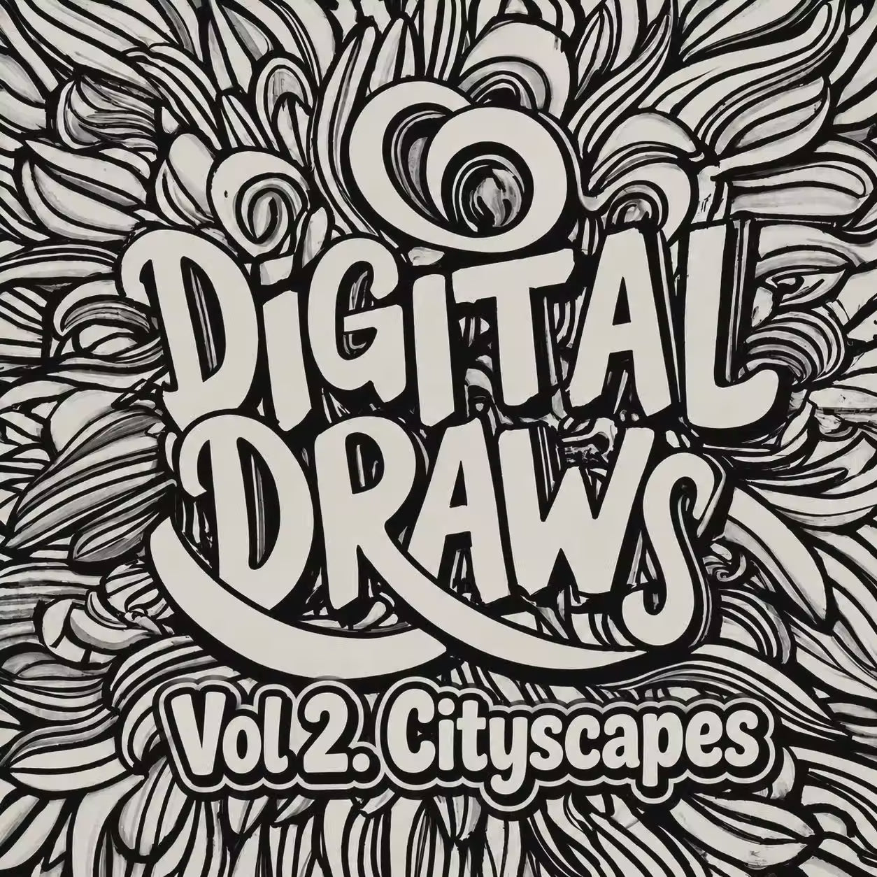 Digital Draws Vol 2. Cityscapes — 25 Coloring Pages