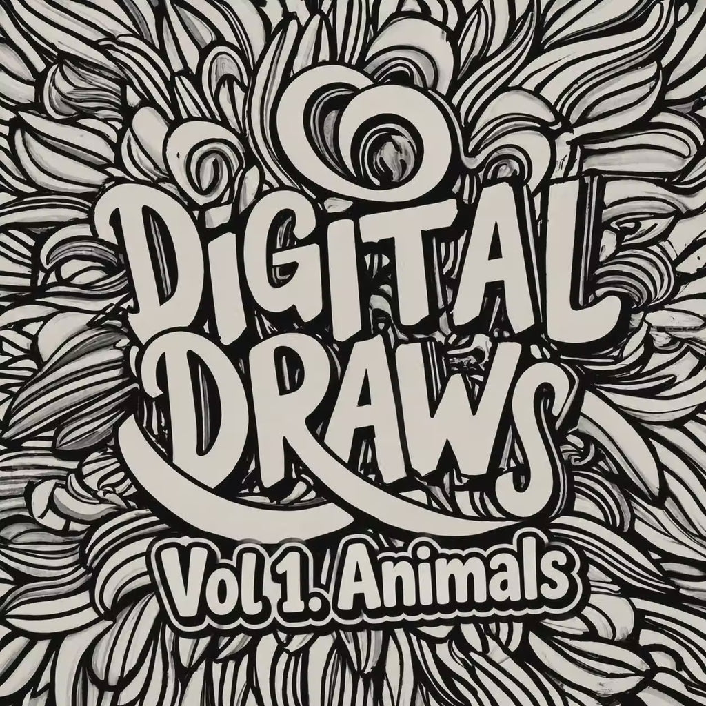 Digital Draws Vol 1. Animals — 25 Coloring Pages